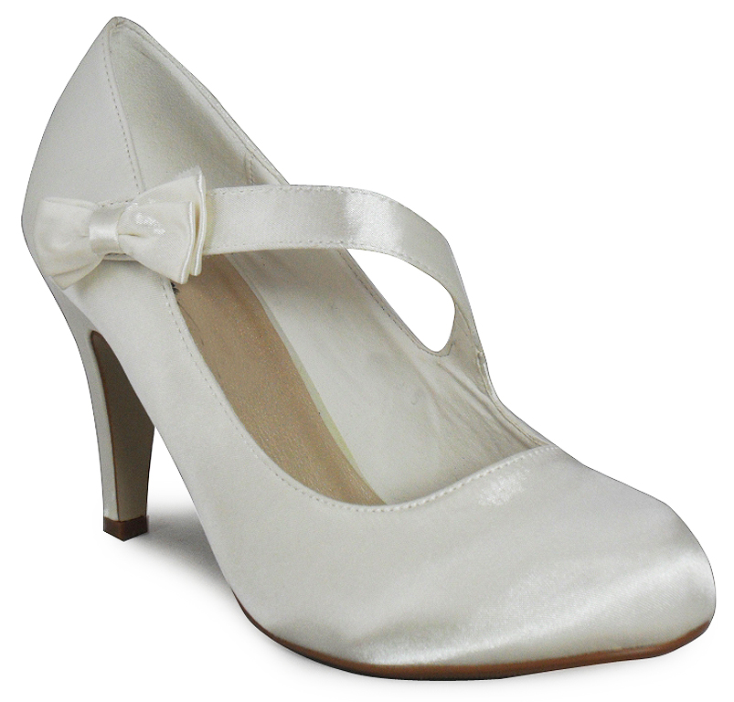 NEW LADIES WOMENS WHITE STILETTO HEEL SATIN WEDDING BRIDESMAID SHOES ...